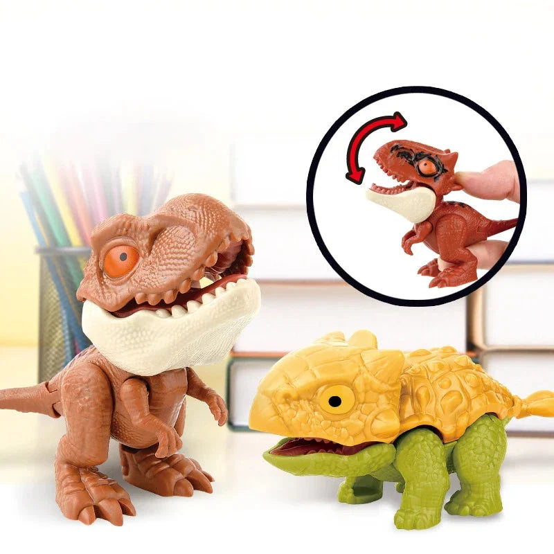 5/10PCS Finger-biting Dinosaurs Movable Joints Size Simulation Dinosaur Model Toys Children Educational Toys Children Christmas
