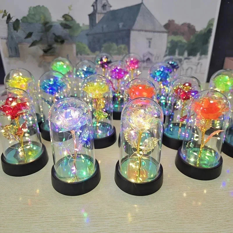 LED Rose Night Light – Realistic Eternal Flower Romantic Decor