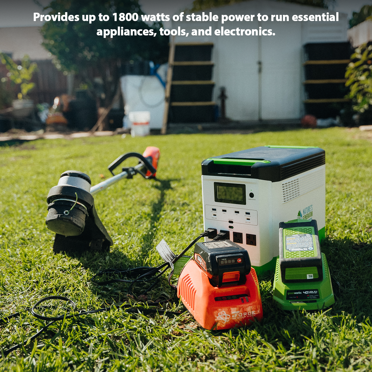 High Capacity Lithium 1800 Solar Generator and Transfer Switch