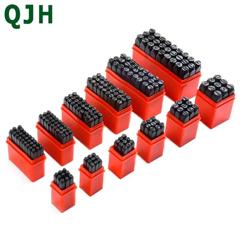 Letter & Number Stamp Punch Set - Hardened Steel for Metal, Wood, Leather (A-Z, 0-9)