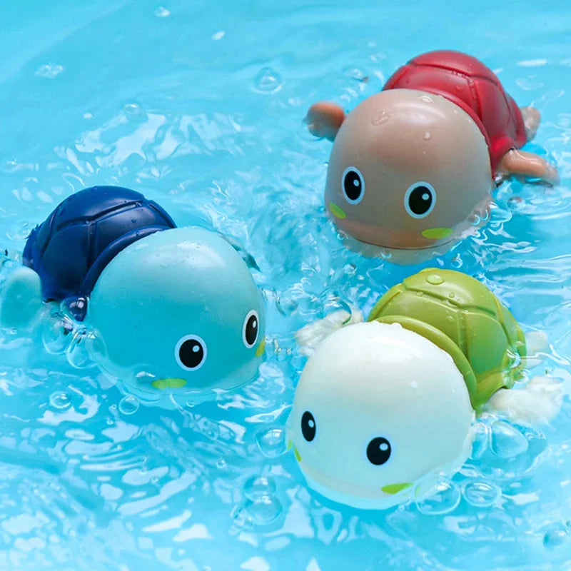 Baby Bath Toys - Swimming Clockwork Dolls & Tortoise | Fun & Safe Water Play for Kid