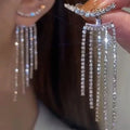 2024 Stars Tassel Earrings – Korean Rhinestone Drop Earrings for Women
