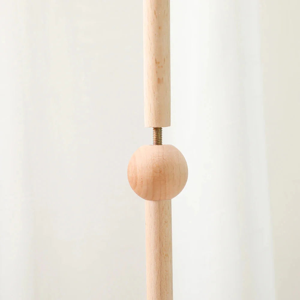Wooden Crib Mobile Bed Bell Bracket for Baby 0–12 Months