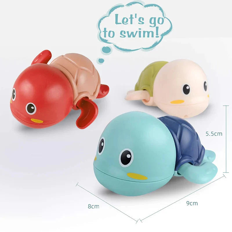 Baby Bath Toys - Swimming Turtle Whale Clockwork Water Toys for Kids | Safe Fun Bath Time Play
