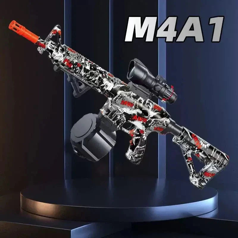 M416 Electric Gel Ball Blaster Toy Gun – Rechargeable Outdoor Shooting Toy for Kids & Adults, Sound and Light Effects