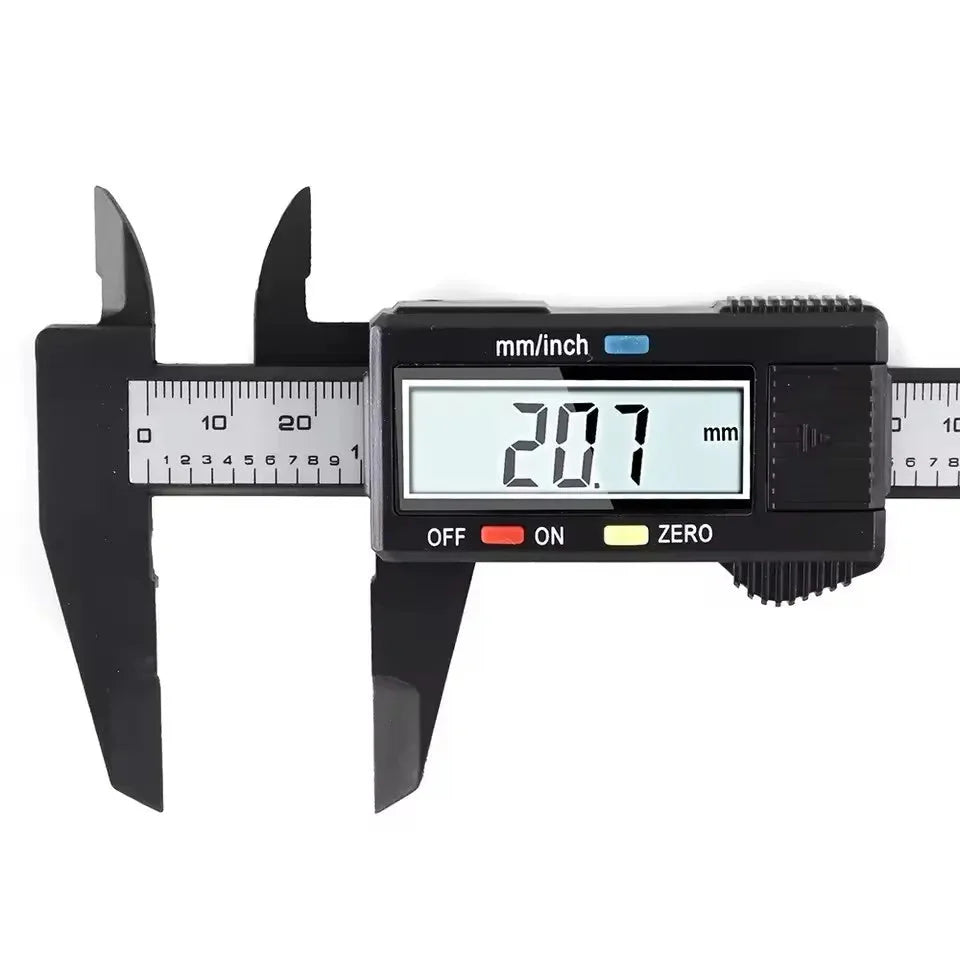 150mm Digital Caliper – Carbon Fiber Vernier Gauge with LCD Display