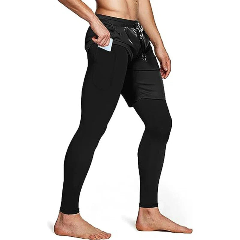 Men’s 2-in-1 Quick-Dry Training Pants – Athletic Joggers for Running, Gym & Fitness