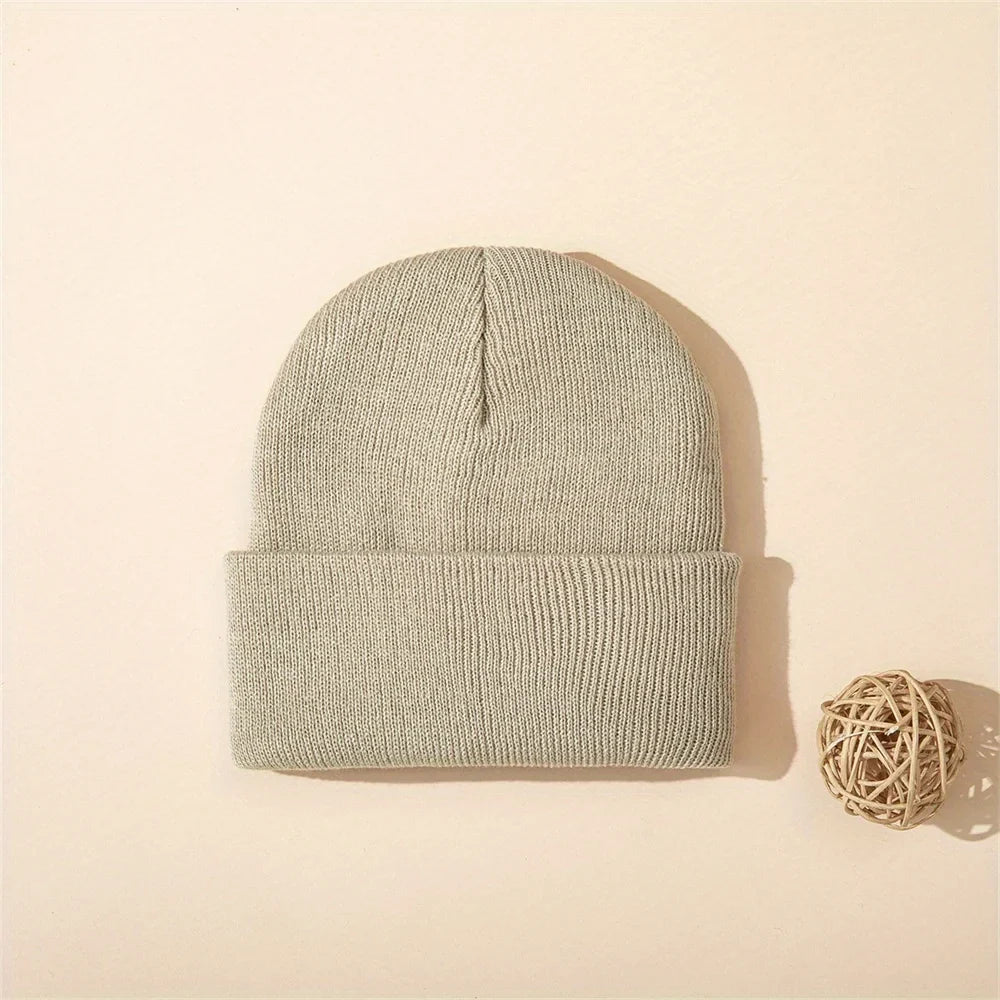 4pcs Winter Warm Knitted Baby Hat Knit Cuffed Beanie for Boys and Girls