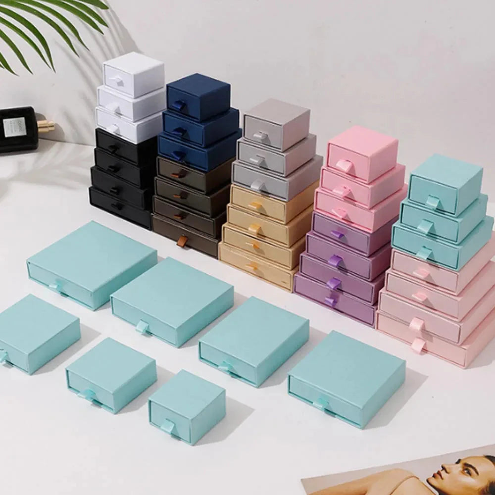 10pcs Paper Jewelry Gift Boxes for Rings, Earrings & Bracelets