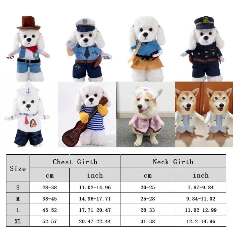 Halloween Dagger Pet Costume - Funny Knife-Holding Dog & Cat Standing Dress for Festival Dress-Up