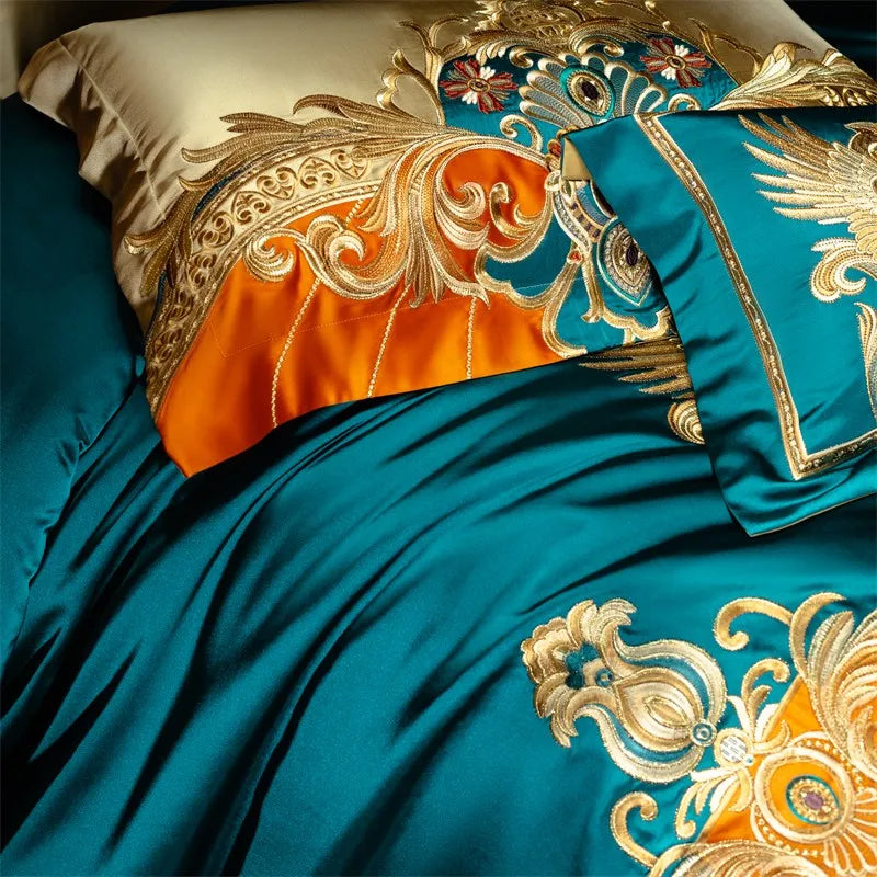 Royal Luxury Comforter Bedding Embroidery Duvet Cover Set 4/6/10Pcs
