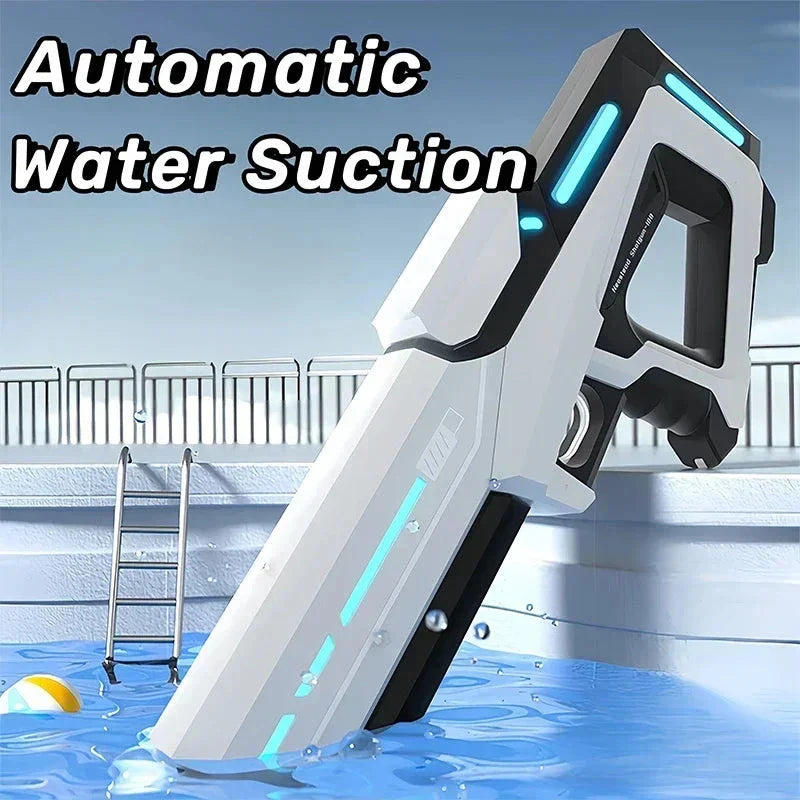 Electric Automatic Water Gun – Rechargeable High-Pressure Water Blaster for Kids & Adults, Portable Outdoor Beach Toy