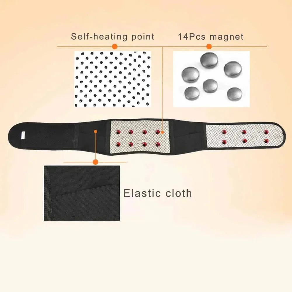 Adjustable Magnetic Therapy Back Belt – Lumbar Support & Self-Heating