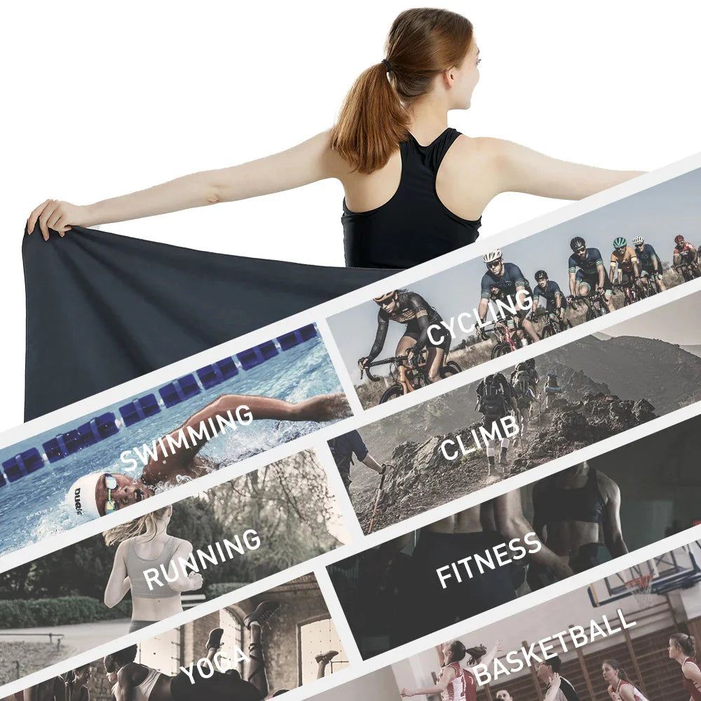 Microfiber Quick-Dry Towel – Lightweight Sandproof Sports & Travel Towel for Gym, Beach, Swim & Yoga