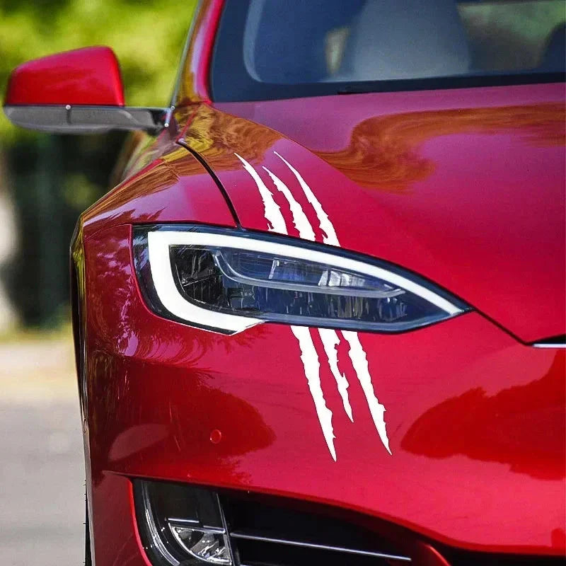 Monster Claw Car Stickers Automobile Hood DIY Vehicle Headlight Refit Reflective Vinyl Decal Ghost Paw Scratches Auto Decoration
