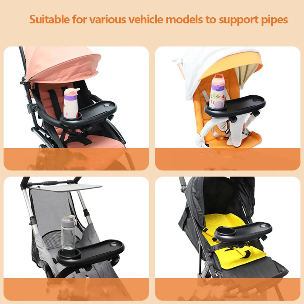3 in 1 Universal Stroller Tray with Cup Holder & Snack Catcher
