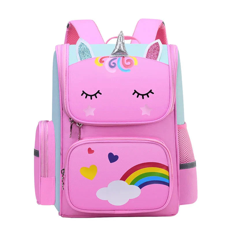 Kid Unicorn Backpack for Girls – Rainbow Eyes Waterproof School Bag