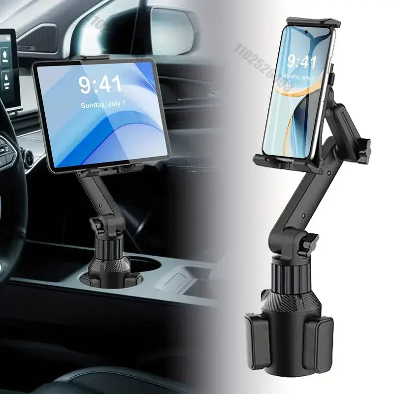 ABS Material Waterproof Car Cup Holder Mount for Tablets and Phones, Heavy Duty Expandable Base for Auto Vehicles