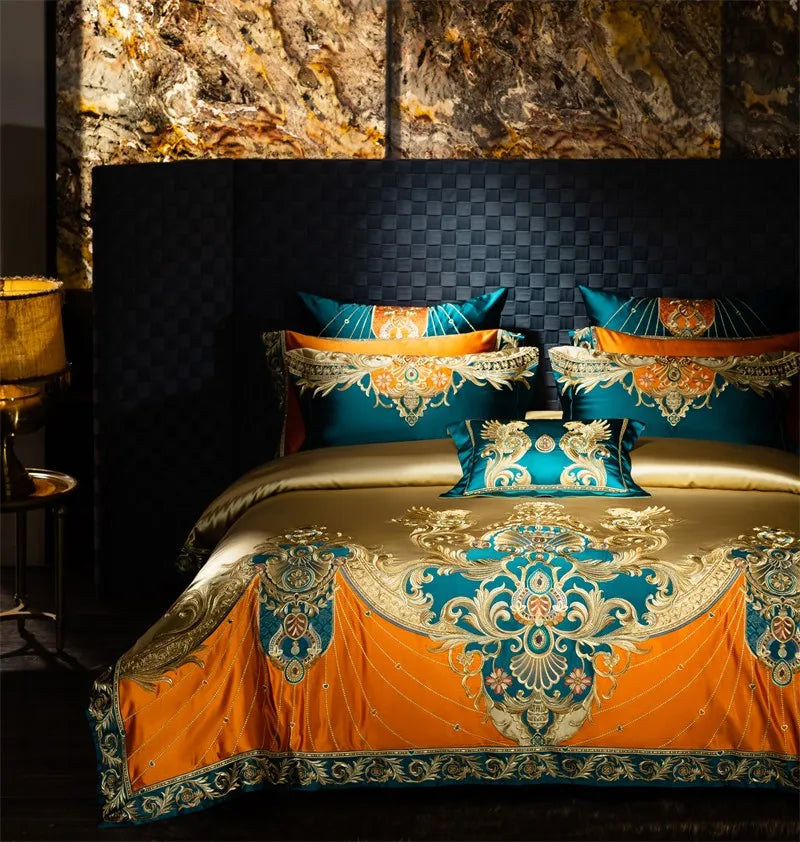 Royal Luxury Comforter Bedding Embroidery Duvet Cover Set 4/6/10Pcs