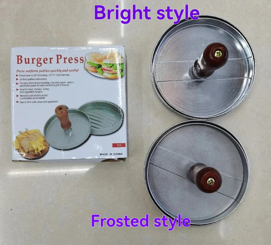 Burger Press Non-Stick Hamburger Patty Maker with Wax Paper Aluminum Burger Maker for Kitchen BBQ Grill