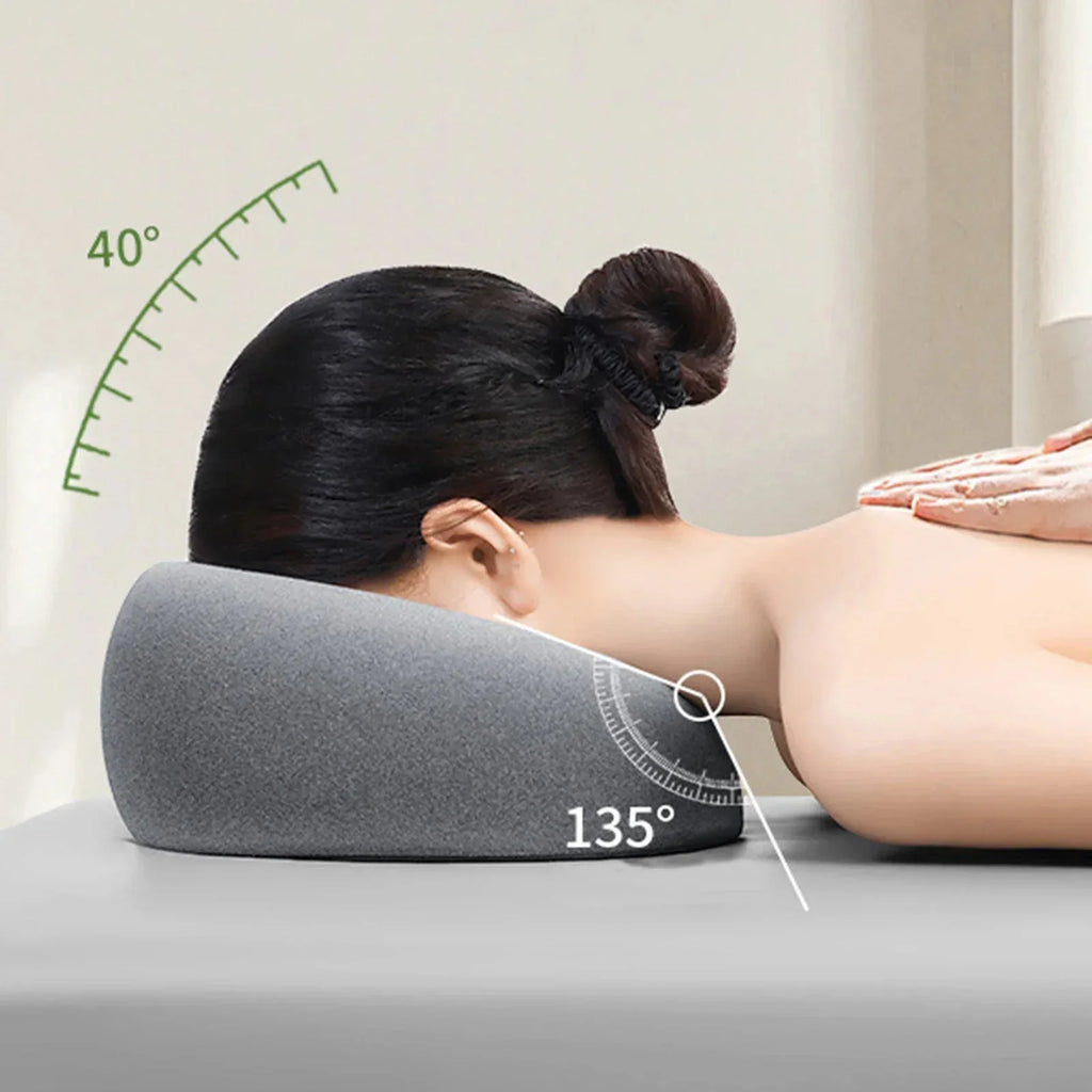 Face Down Memory Foam Pillow – Ergonomic Desk Nap & Massage Pillow for Prone Resting, Travel & Home Use