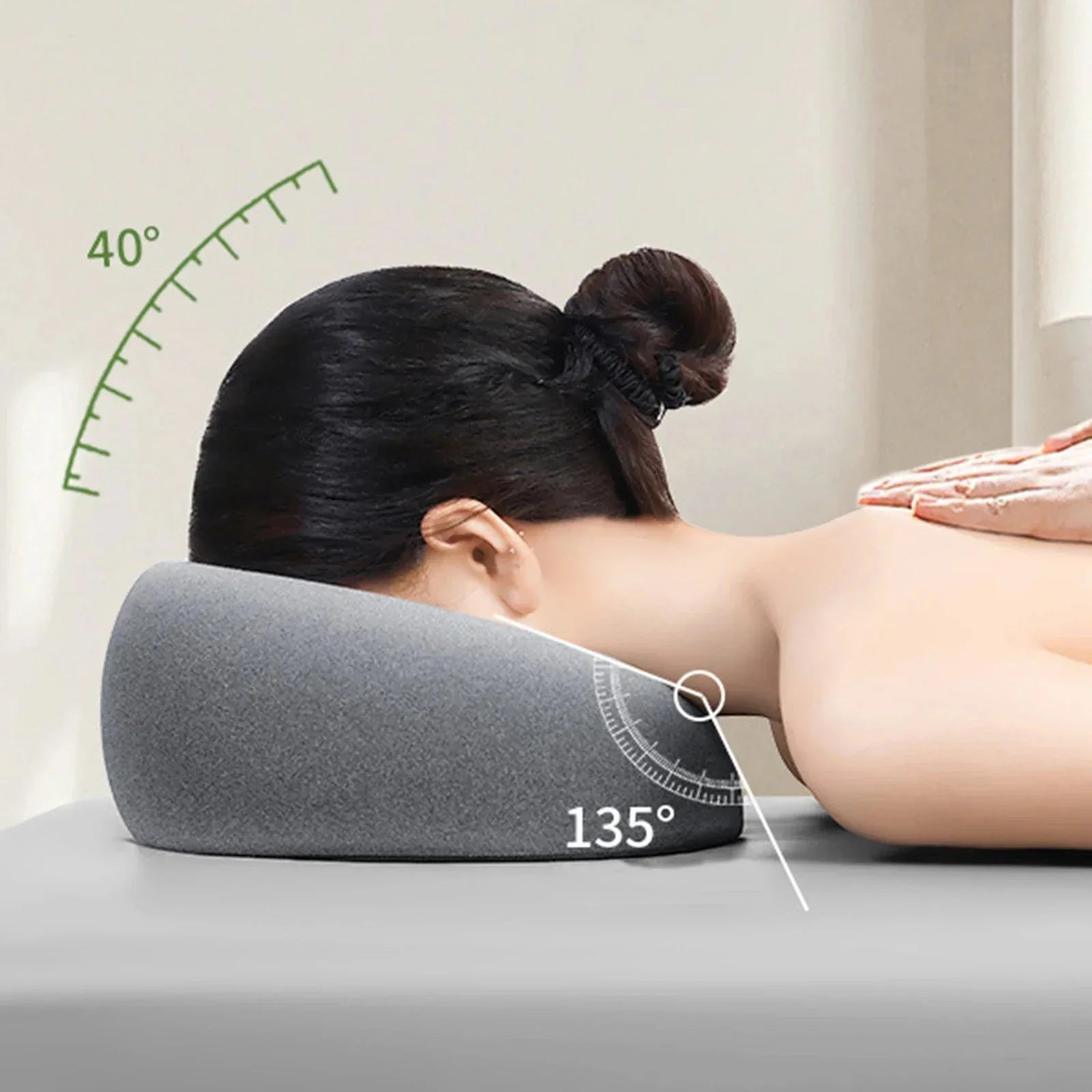 Face Down Memory Foam Pillow – Ergonomic Desk Nap & Massage Pillow for Prone Resting, Travel & Home Use