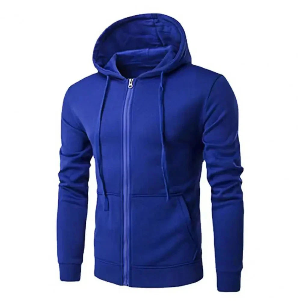 Men’s Autumn Zipper Hoodie – Slim Fit Long Sleeve Casual Sweatshirt Jacket