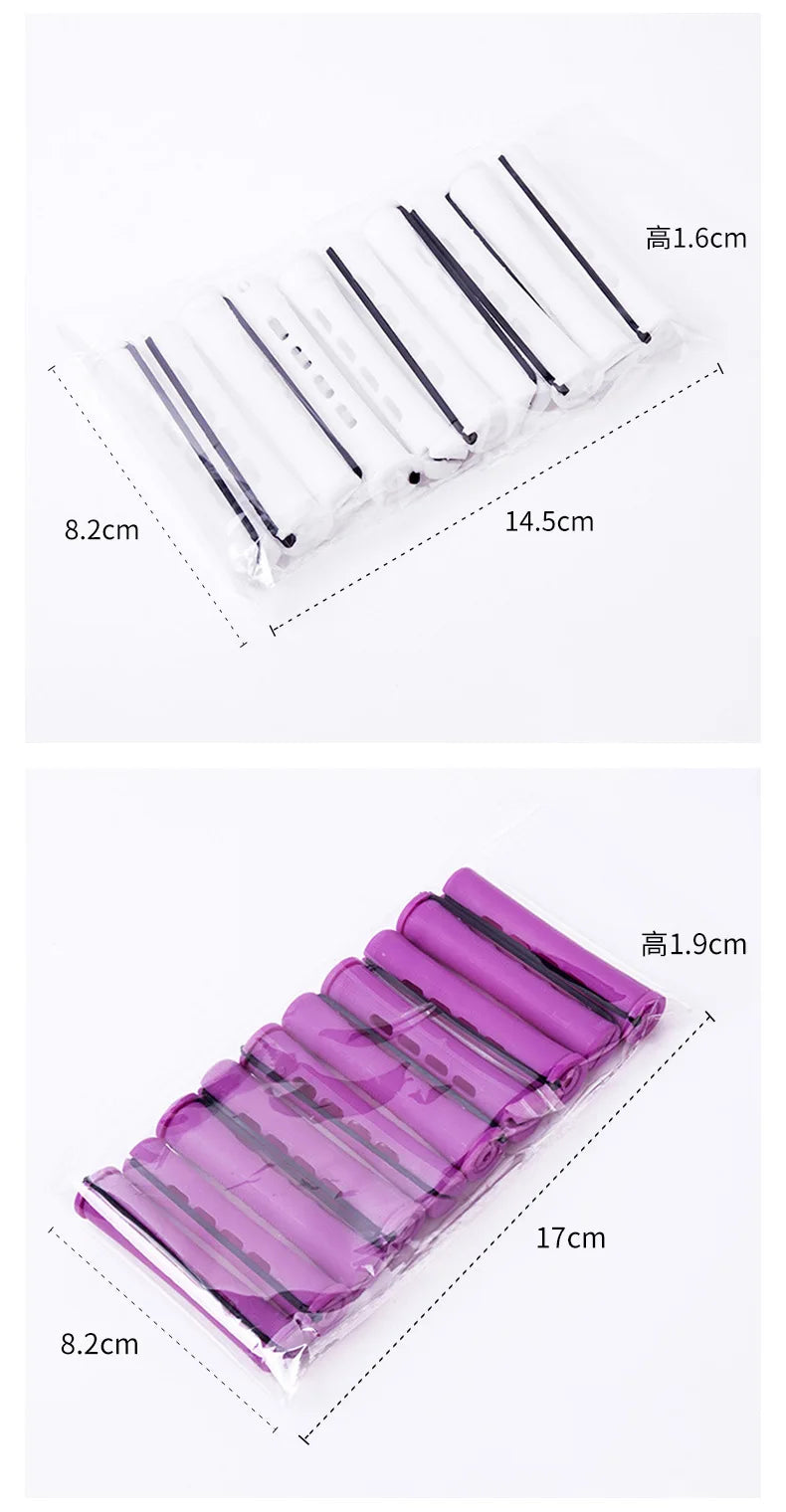 10pcs Heatless Hair Soft Curling Rollers