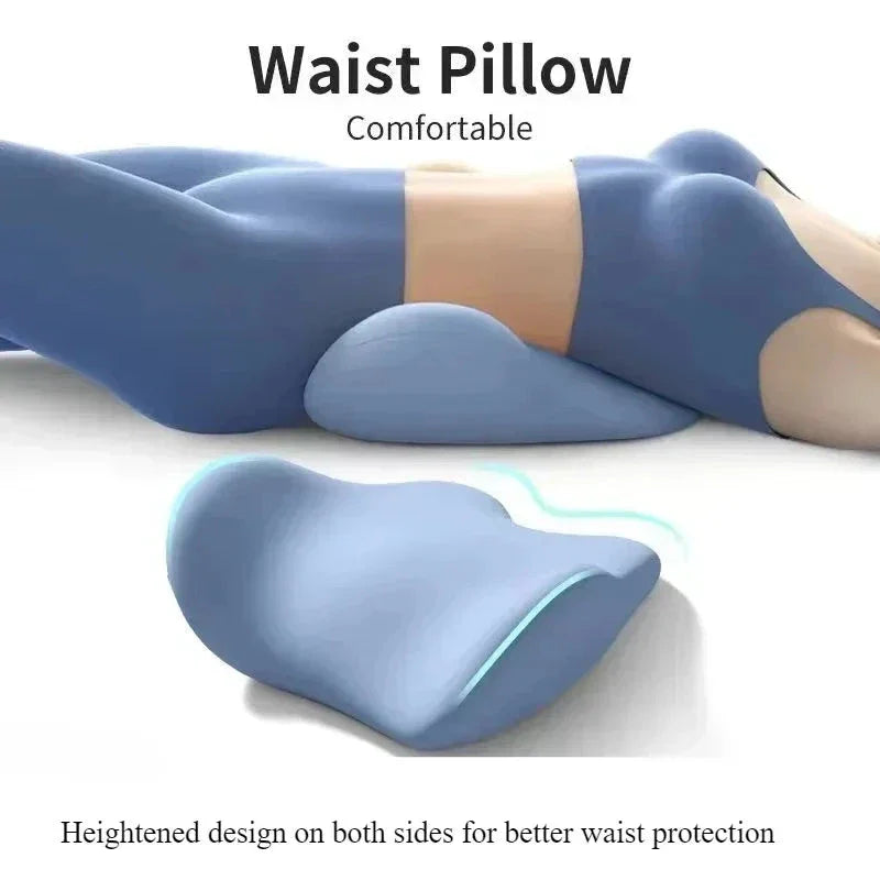 Ergonomic Lumbar Support Pillow for Sleeping – Memory Foam Back Cushion for Lower Back Pain Relief