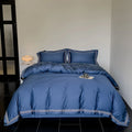Luxury 1000TC Egyptian Cotton Solid Color Hotel Style Embroidery Bedding Duvet cover Set