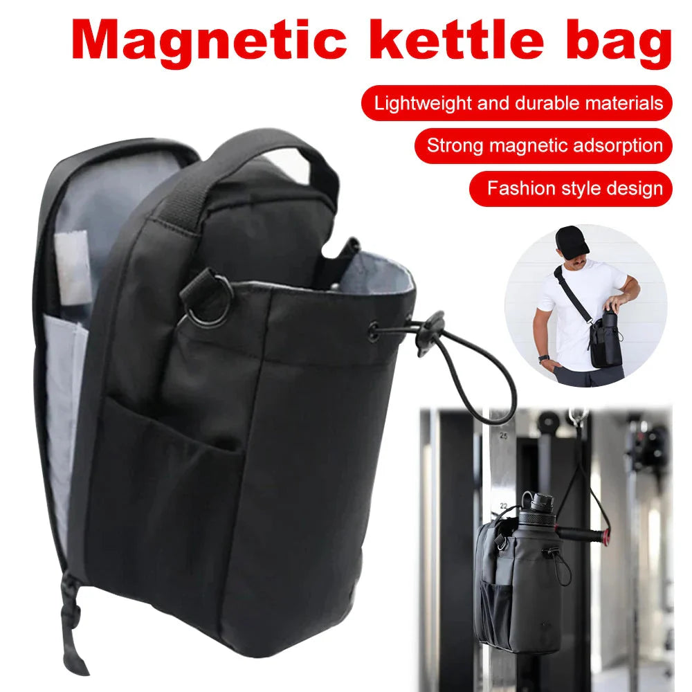 Magnetic Gym Sling Bag with Water Bottle & Phone Holder – Your Ultimate Outdoor Fitness Companion