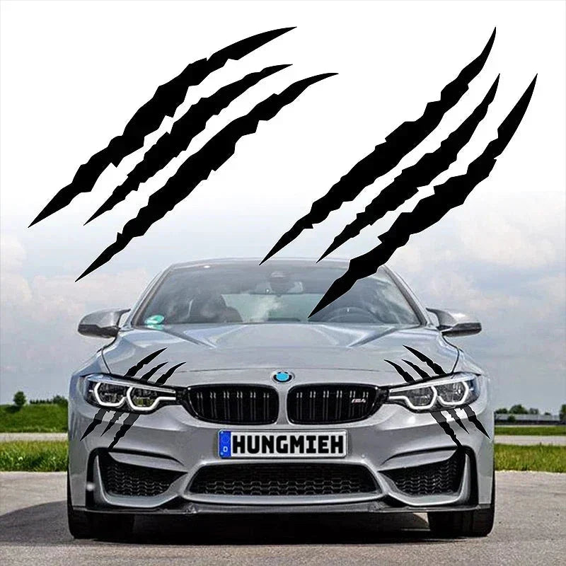 Monster Claw Car Stickers Automobile Hood DIY Vehicle Headlight Refit Reflective Vinyl Decal Ghost Paw Scratches Auto Decoration