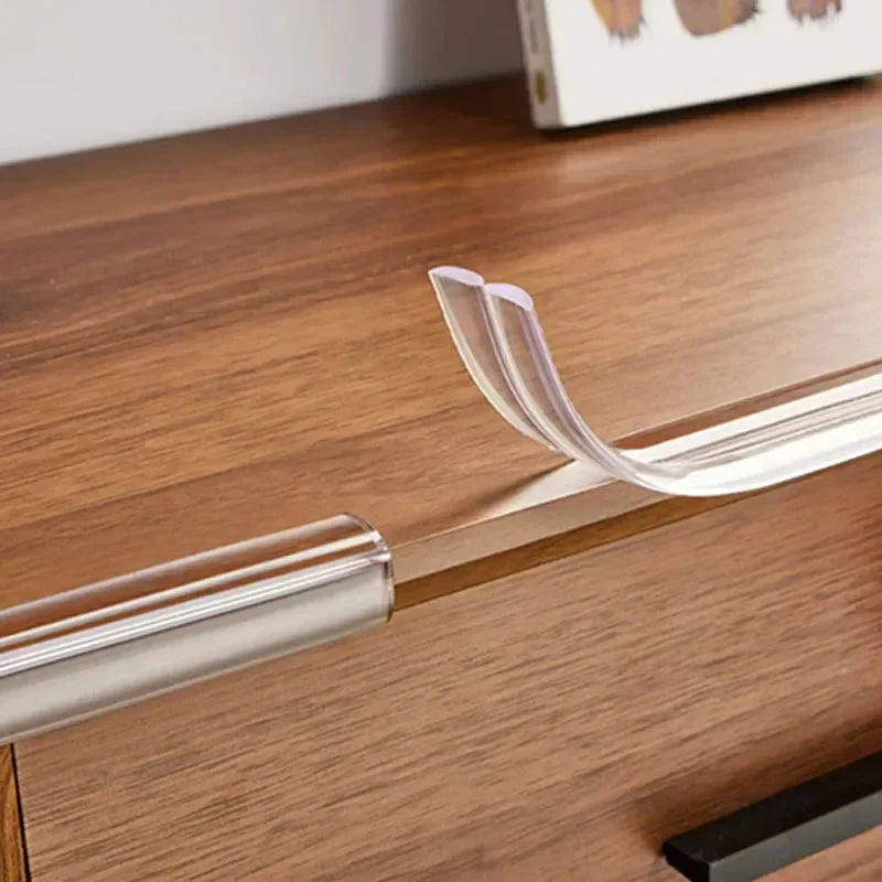Transparent Baby Safety Strip with Double-Sided Tape for Furniture