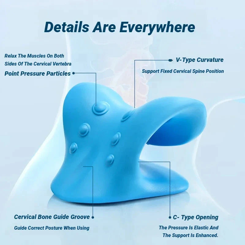 C-Type Neck & Shoulder Relaxer Cervical Traction Massage Pillow