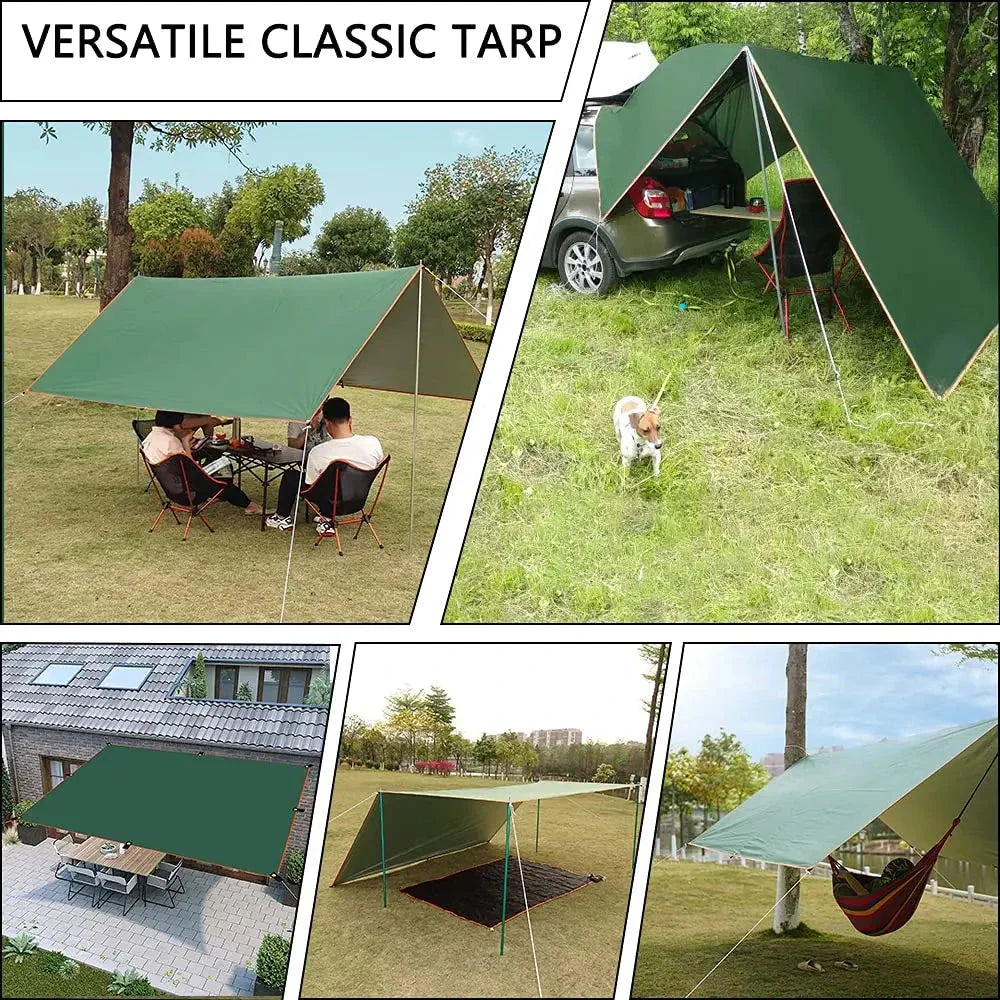 Ultralight Waterproof Tarp Tent – Large Sun Shelter Awning for Camping, Beach & Outdoor Adventures