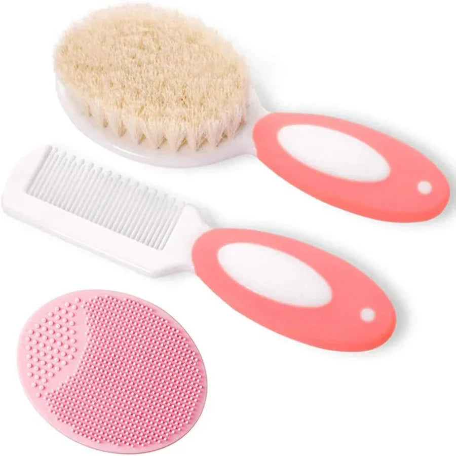 Baby Hair Brush Set – Soft Silicone Bristle Comb for Newborns