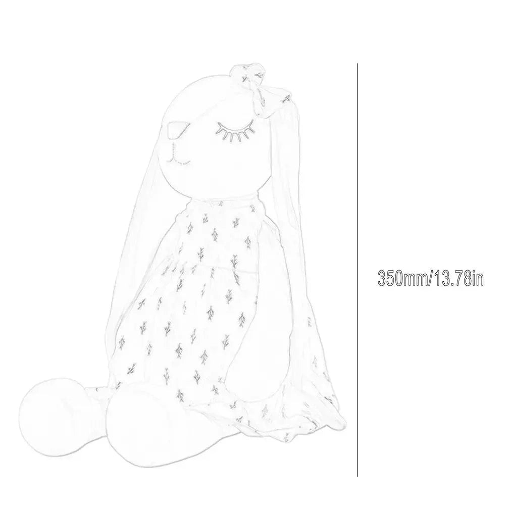 35cm Cute Bunny Plush Toy – Soothing Sleeping Rabbit Doll for Kids