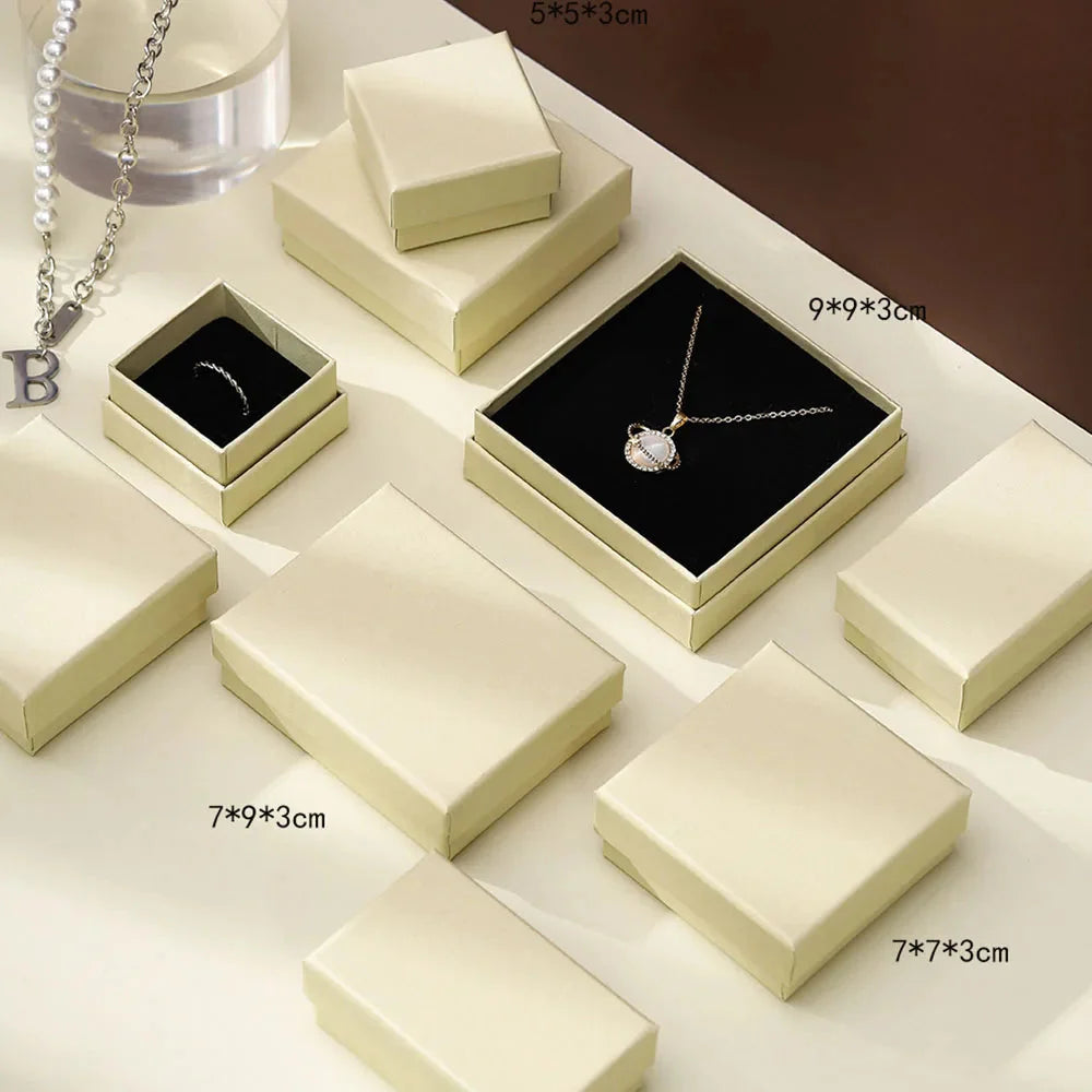 Luxury Jewelry Gift Box Set – White & Dark Green Case