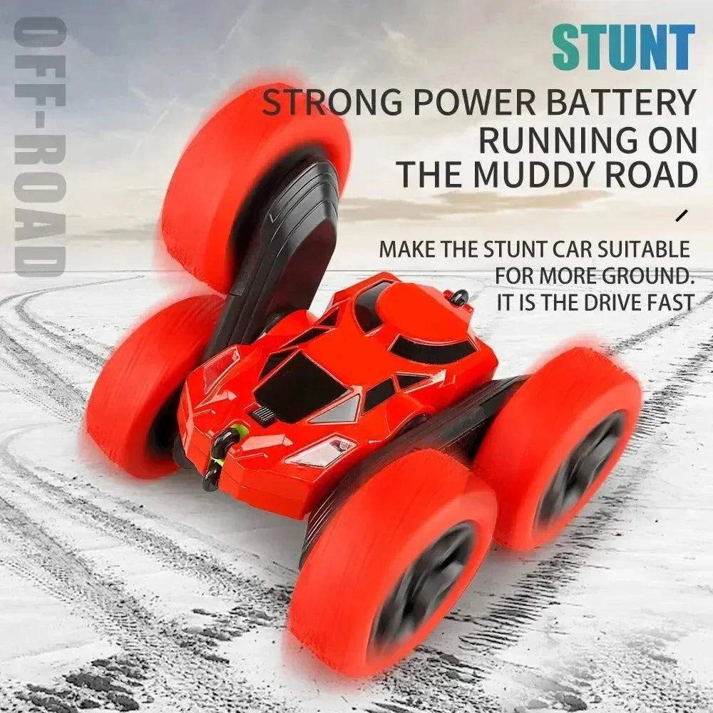 Rc Stunt Car Kids Double Sided Flip Remote Control Cars 2.4G High Speed 360° Rotation Drift Auto Toys Gifts for Boy & Girls