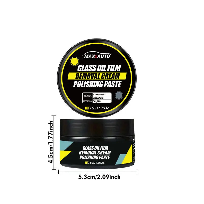 Car Glass Polish Coating Kit for Windshield Oil Film Removal Paste Car Glass Water Repellent Anti Rain Hydrophobic Cleaning Kits