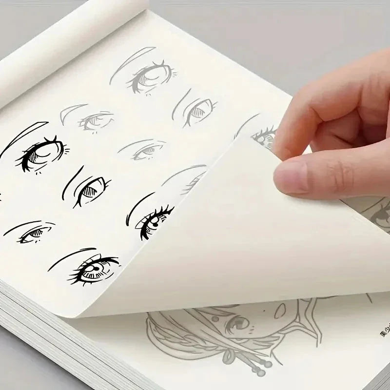 Anime Character Line Art Drawing Book - 48 Pages for Tracing & Painting Practice