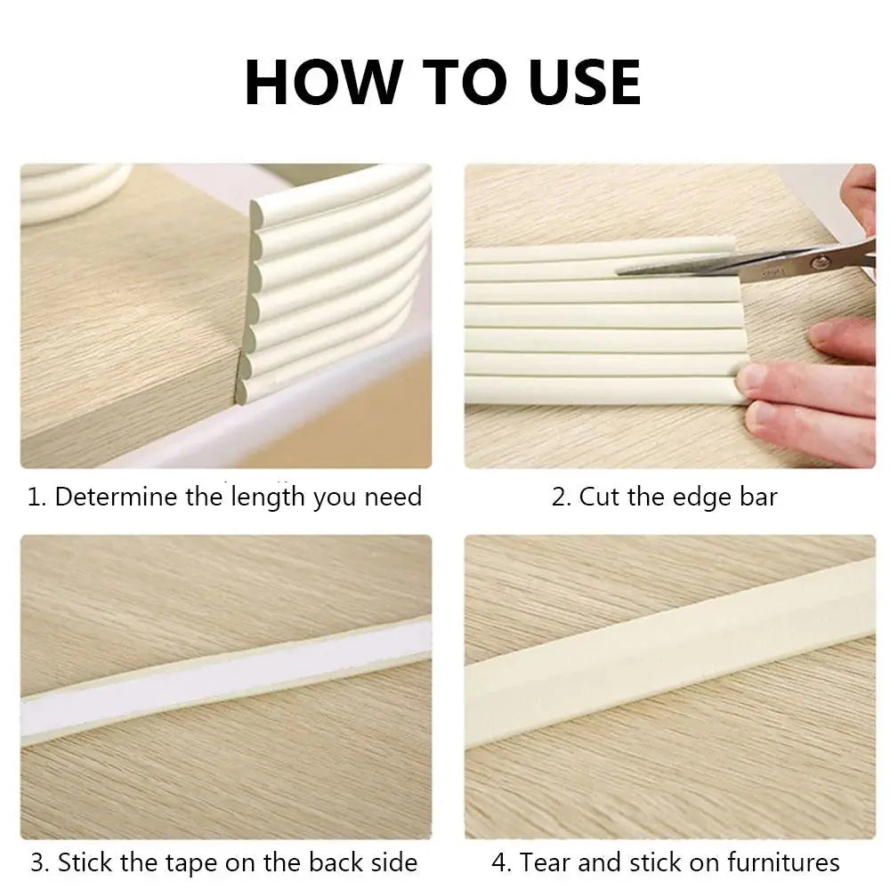 Baby Safety Table Edge Protector Foam Strip – 2 Meter Guard