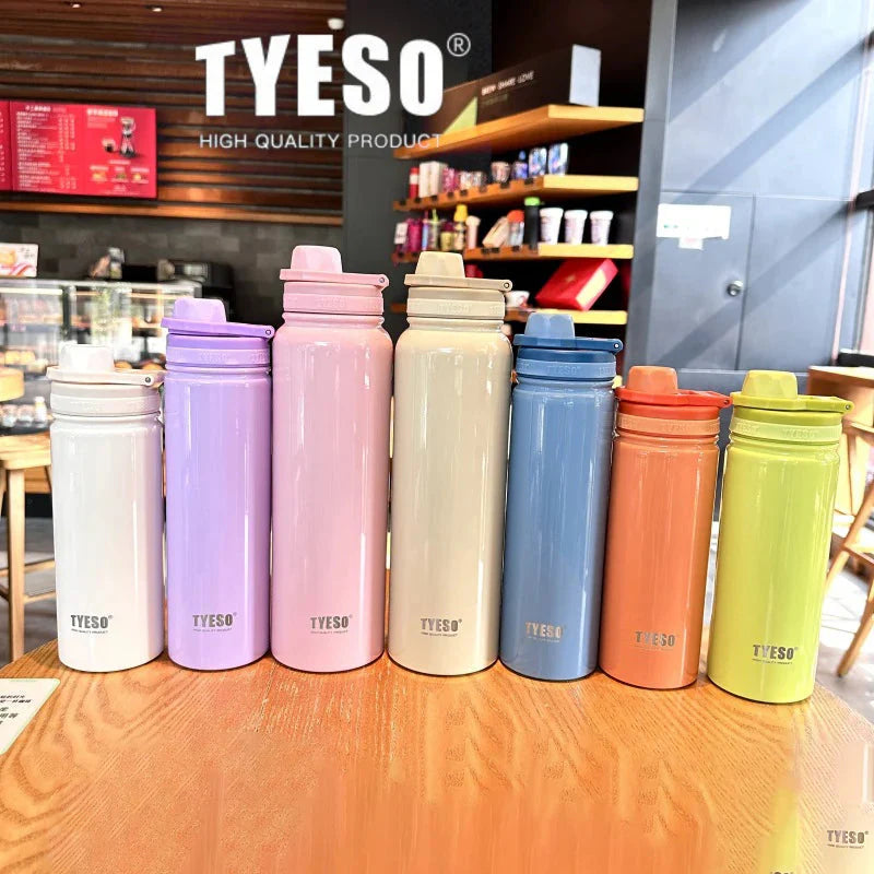 Stainless Steel Insulated Water Bottle (600-1200ml) | Hot & Cold Thermal Tumbler with Handle | Portable Vacuum Flask for Sports & Travel