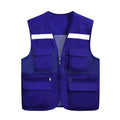 Stylish Vest Coat Breathable Cargo Vest Mesh Stitching Reflective Night Safety Waistcoat  Safe