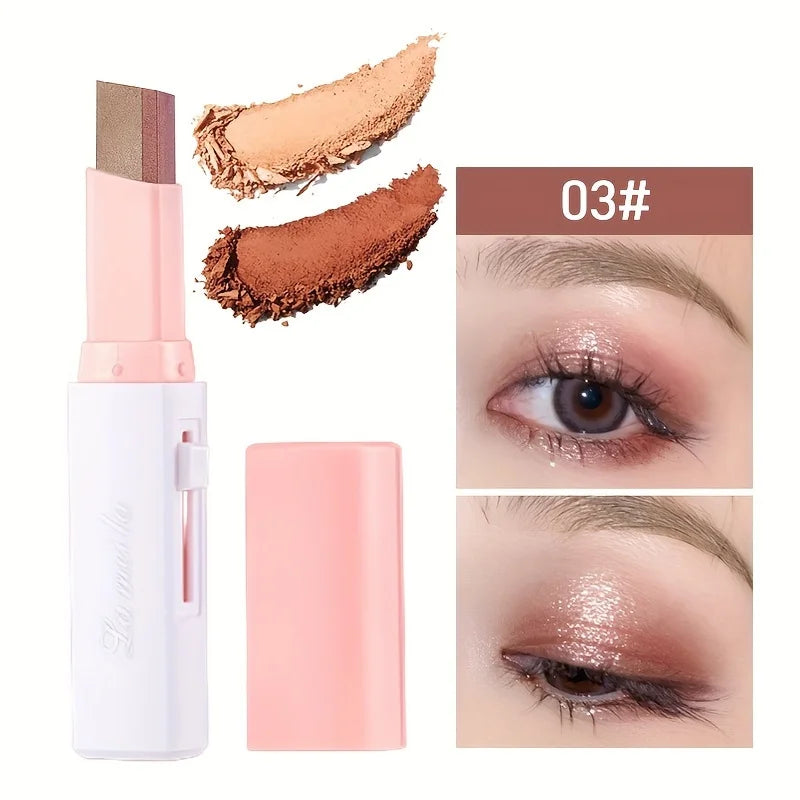 2 In 1 Highlighter Eyeshadow Stick Makeup Waterproof Long Lasting