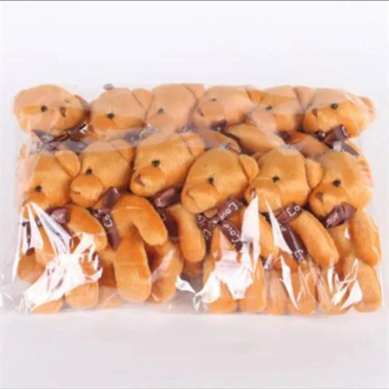 12pcs Mini Teddy Bear Plush Toys – Soft Keychain & Party Gift Dolls