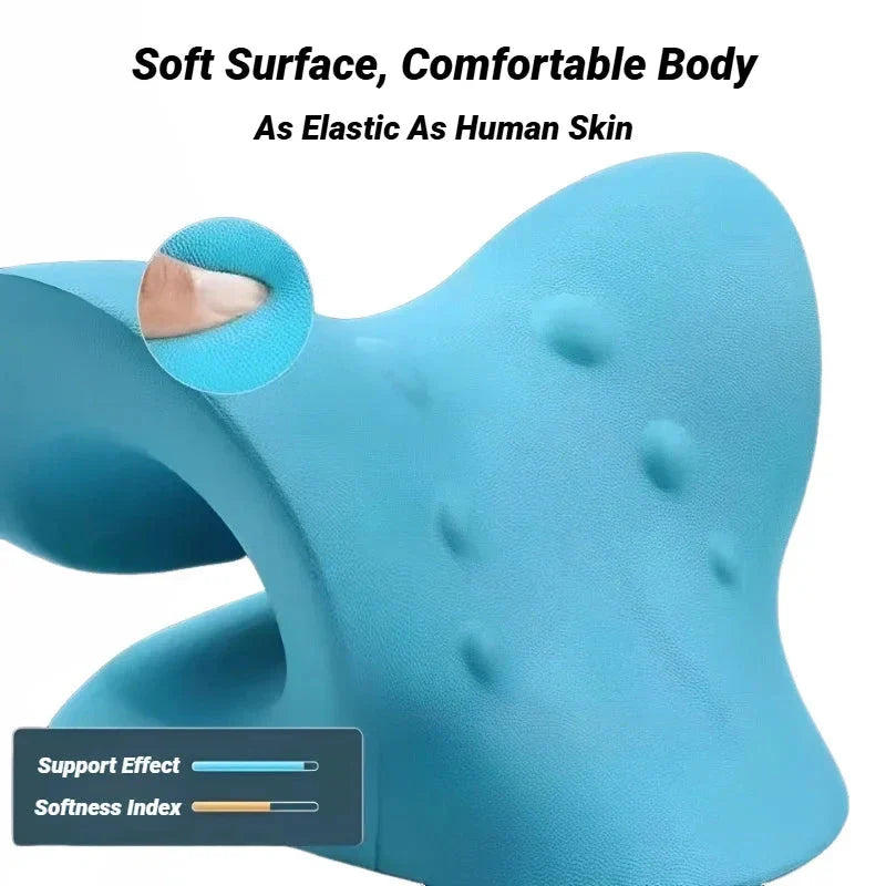 C-Type Neck & Shoulder Relaxer Cervical Traction Massage Pillow