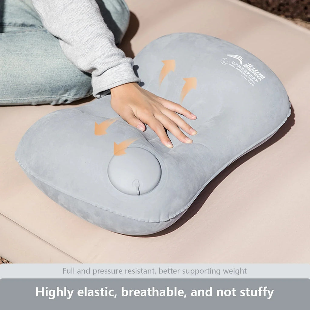 Ultralight Camping Inflatable Pillow – Portable Air Travel Pillow for Neck & Lumbar Support