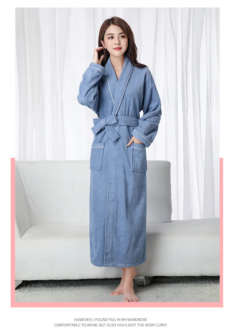 100% Cotton Waffle Bathrobe for Men or Women