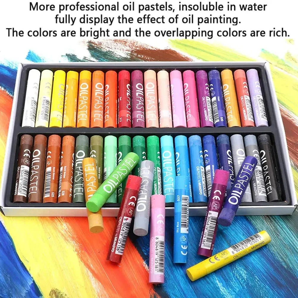Artist Oil Pastel Set - 12/25/50 Colors, Non-Toxic Washable Crayons for Drawing & Painting
